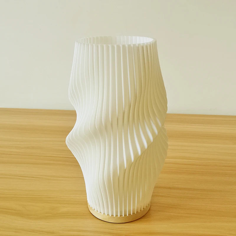 French Cream Style 3D Desk Lamp Ins Internet Red Pleated Bedroom Bedside Lamp Study Coffee Shop Card Seat Atmosphere Lamp