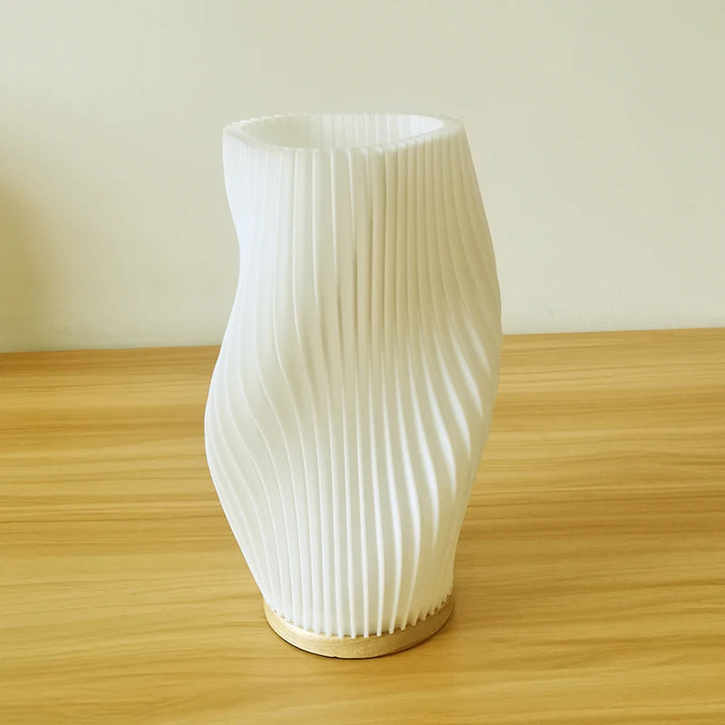 French Cream Style 3D Desk Lamp Ins Internet Red Pleated Bedroom Bedside Lamp Study Coffee Shop Card Seat Atmosphere Lamp